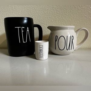 🔴SOLD Tea mug, Pour ceramic & toothpick holder